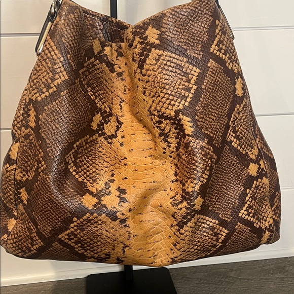 COACH LIMITED EDITION PHOEBE PYTHON LEATHER SHOULDER/TOTE - Picture 3 of 15